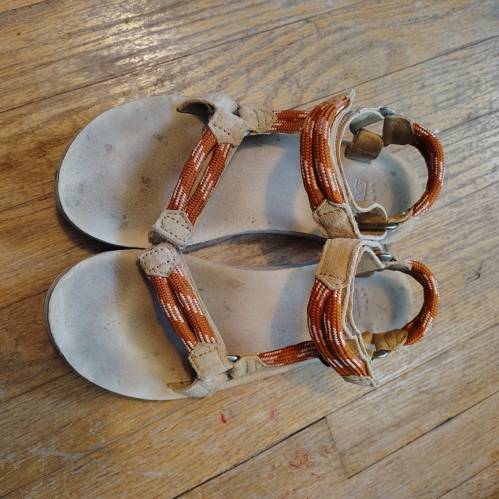 Teva Original Universal Rope Sandals Fired Brick Orange Women's 8
